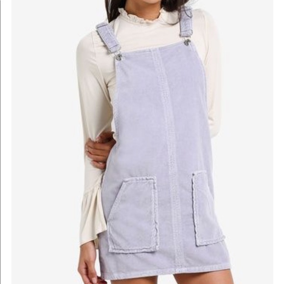 Topshop Dresses & Skirts - Topshop Moto Dusty Lilac Pinafore Dress - 8